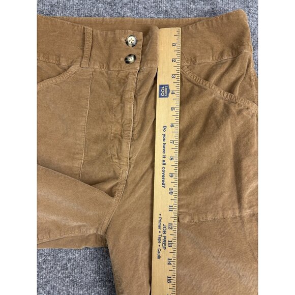 Self Contrast Pants Womens Medium Brown Corduroy Wide Leg High Rise Made USA - Picture 4 of 8